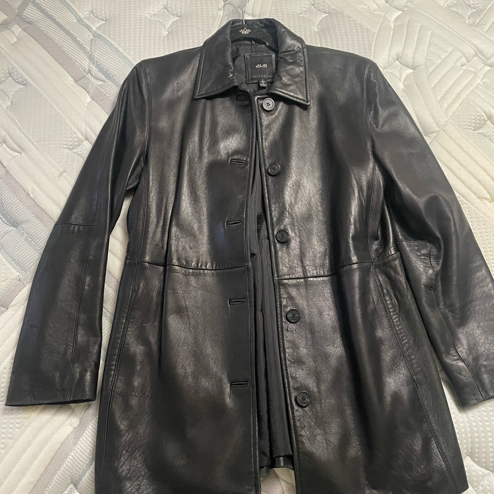 JLC Vintage Women's Black Leather Coat